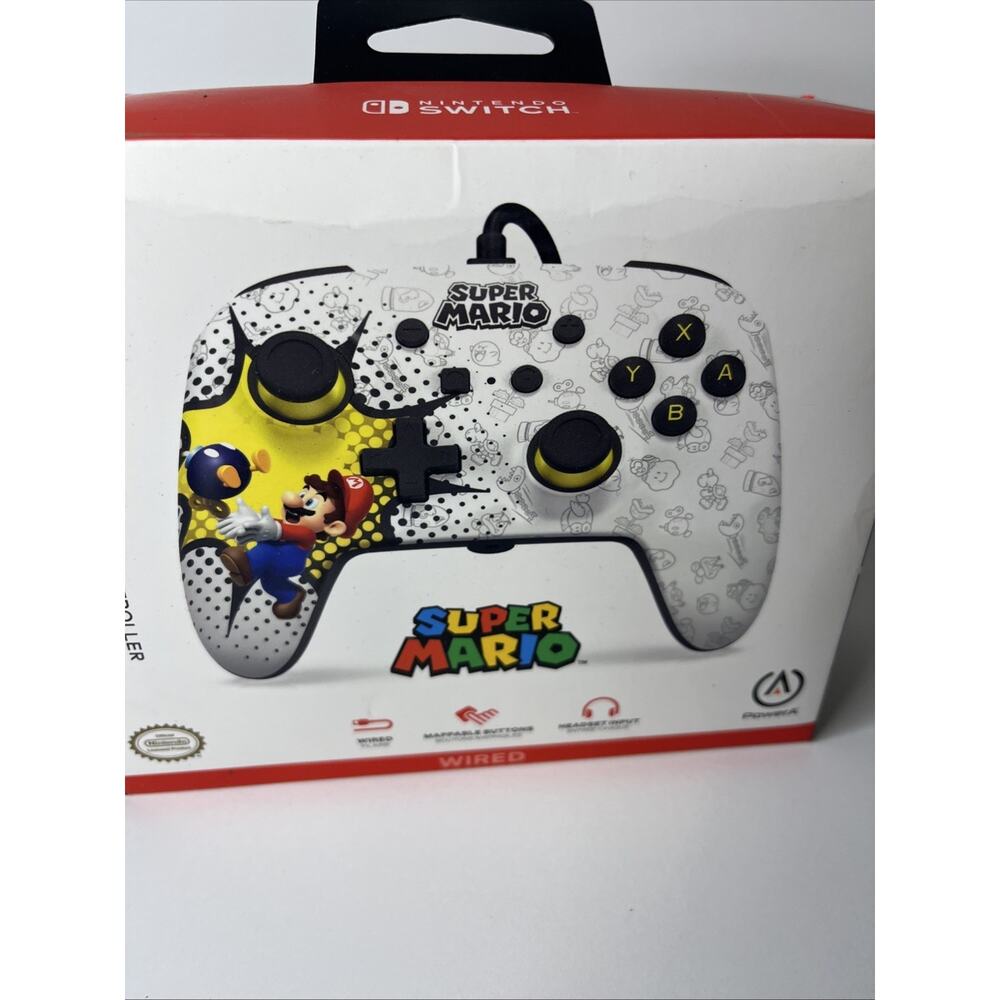 Super Mario Bob-omb Blast PowerA Enhanced Wired Controller for Nintendo Switch - Picture 3 of 8